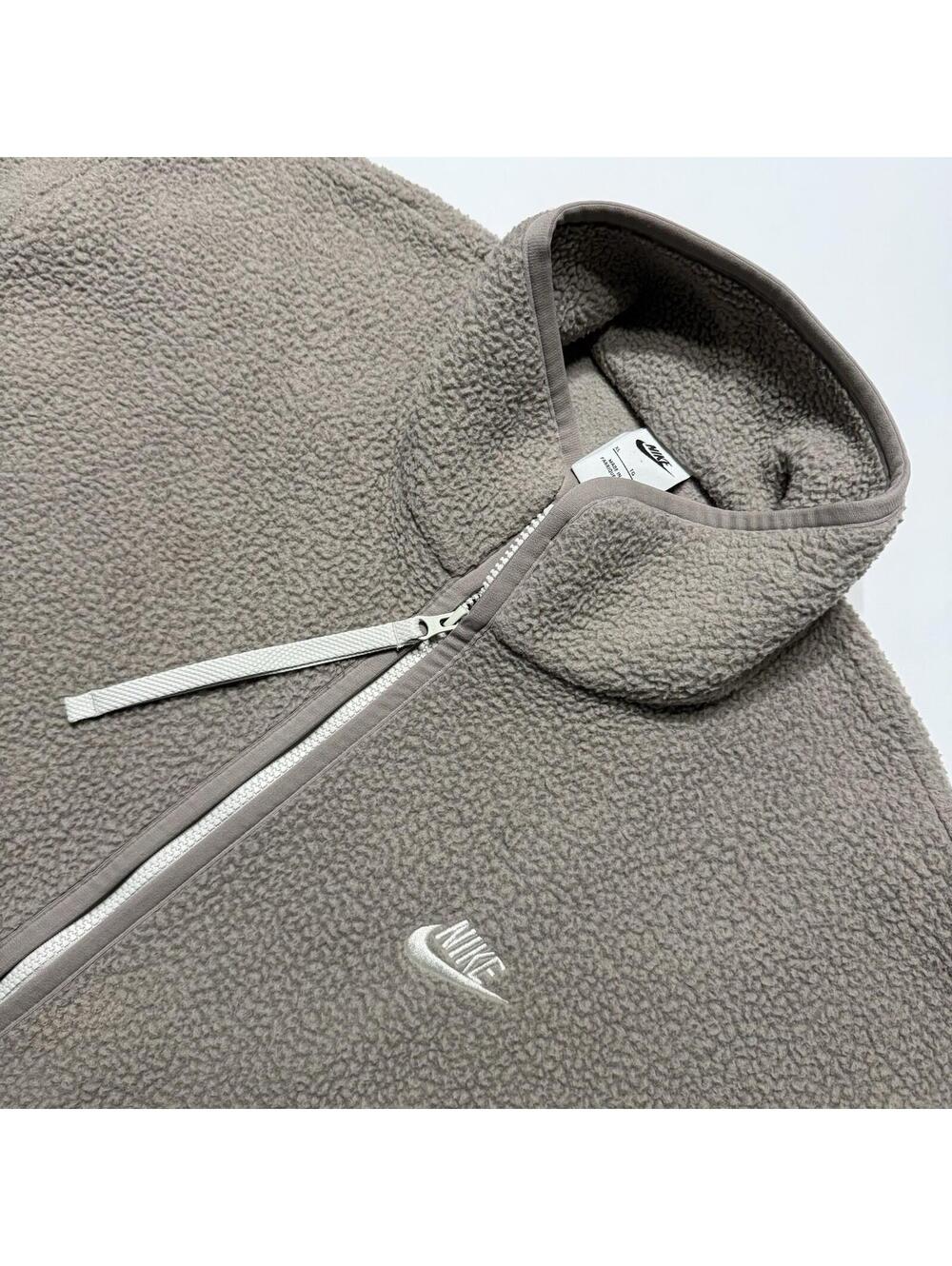 Nike Sportswear Sherpa Fleece Pullover Full Zip Jacket DD5021-087 Men Size XL